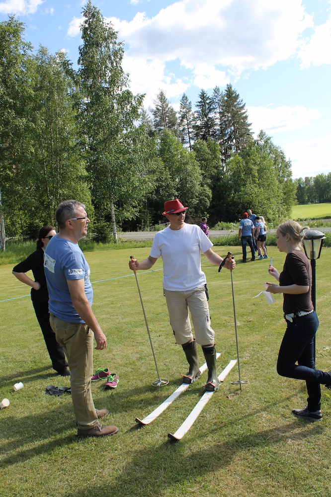 Croos country skiing without snow - one of multitwinning olympic activities